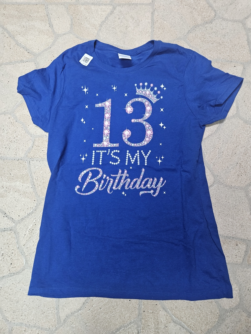 Girls' Royal Blue "13 It's My Birthday" Tee